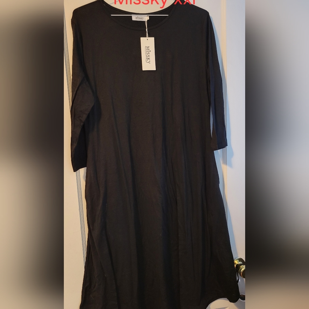 Missky Women's Long Sleeve Black Dress